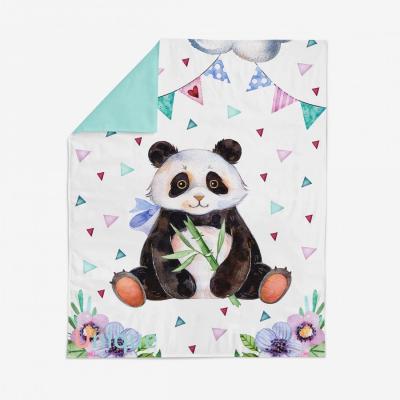 Панель для одеяла Панда флажки